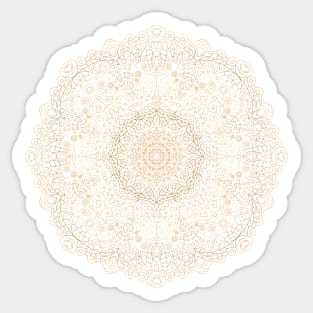 Gold circular pattern Sticker